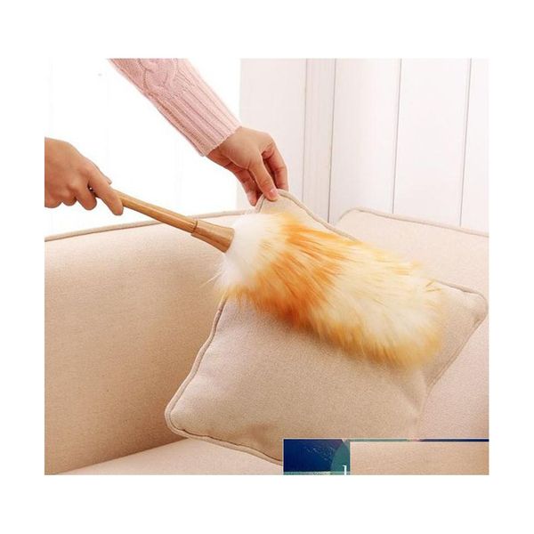 Dusters Lambswool Duster Brush Hand Dust Cleaner Nonstatic Anti Dusting Home Aircondition Car Furniture Sofa Cleaning Tools Drop Del Dhk4X