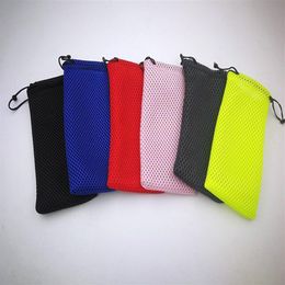 Étui à lunettes anti-poussière, tissu à carreaux doux et imperméable, sac de lunettes de soleil en maille, pochette à lunettes, Lot de 100 pièces 300g