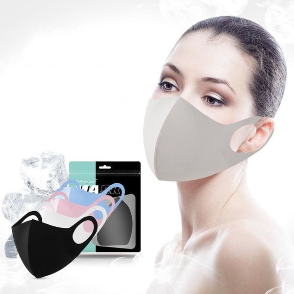 Masque tricoté en coton de soie glacée anti-poussière, protection solaire de printemps et d'été, imperméable, respirant, lavable, vente en gros