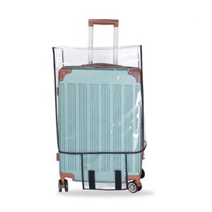 Stofdichte transparante bagagereksel PVC waterdichte beschermer koffer met opslag mode -reisaccessoires 240429
