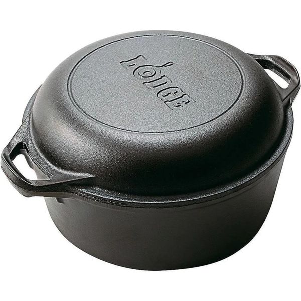 Dutch Ovens Four hollandais double en fonte assaisonnée de 5 litres 231207