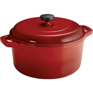 Dutch Ovens Tramontina Four hollandais rond en fonte émaillée de 6,5 litres Rouge 231207