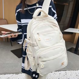 DUTRIEUX Mochila multifunción impermeable con hebilla, bolso escolar de estilo coreano, bolso de hombro para estudiantes, mochilas para ordenador portátil para adolescentes 231226