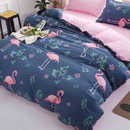 Housse de couette 200 * 200 Literie Couette Couverture Couette Couverture Impression Simple Double Reine Roi Personnalisé 140 * flamingo LJ201015