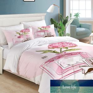 Duvet Cover Marque de la mode Pink Girl en trois pièces Cross-Border Amazon 3D Printing Factory Supply Wholesale