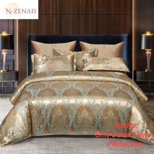 Ensembles de housses de couette Housse de couette Jacquard en Satin de rayonne de luxe européen 220x240 2 personnes lit Double housse de couette ensemble de literie Queen King Size couette 230925