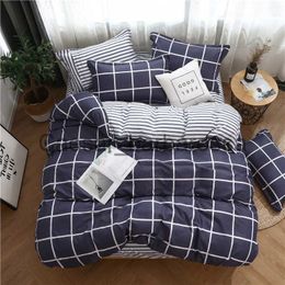 Ensembles de housses de couette Sisher Ensemble de literie simple avec étui Ensembles de housse de couette Drap de lit Simple Double Queen King Size Housses de couette Draps x0710