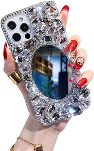 Custodie per cellulari Diamond con specchio per iPhone 14 11 12 13 Pro Max Xr X 7 8Plus Cover rigida in acrilico Bling