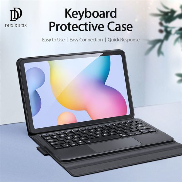 DUX DUCIS Wireless KeyboardTablet PC Cases pour Samsung Tab S6 Lite (P610 / P615) Housse en cuir