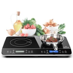 Duxtop LCD Portable double cuisinière à Induction 1800W numérique électrique Table brûleur capteur tactile cuisinière, 9620LS/BT-350DZ