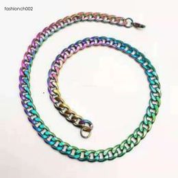 Duyizhao Factory Wholesale Hip Hop Jewelry Multi color Collar de enlace cubano de acero inoxidable de acero inoxidable