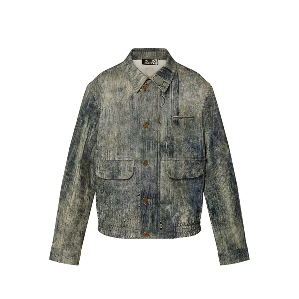 DUYOU hommes vestes Mono sur mesure Denim veste classique lavé chemises haut de gamme mode pour hommes femmes veste hauts 851082