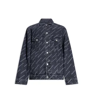 Duyou heren jassen typo zwart Japanse denim silhouette jas klassiek gewassen shirts high-end mode voor mannen dames jas tops 851087