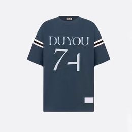 DUYOU Heren Slub Katoen Jersey Relaxed Fit OVERSIZED T-shirt Merkkleding Dames Zomer T-shirt met Embrodiery-logo Hoge kwaliteit Tops 7290