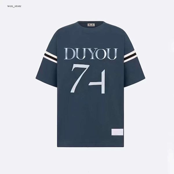 DUYOU Mens Slub Cotton Jersey Relaxed Fit Camiseta de gran tamaño Ropa de marca Mujer Camiseta de verano con logotipo bordado Tops de alta calidad 24ss 346