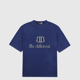 DUYOU T-shirt oversize avec lettres de lavage en jersey vintage T-shirt 100% coton Hommes Casuals T-shirts de base Femmes Qualité Tops classiques DY8898