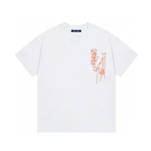 DUYOU T-shirt oversize avec lettres de lavage en jersey vintage T-shirt 100% coton Hommes Casuals T-shirts de base Femmes Qualité Tops classiques DY8793