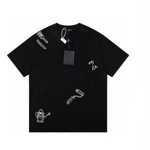 DUYOU T-shirt surdimensionné avec des lettres de lavage en jersey vintage T-shirt 100% coton Hommes Casuals T-shirts de base Femmes Qualité Tops classiques DY9139