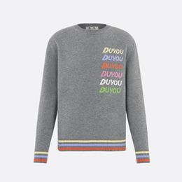 Duyou Unisex Mita un maglione hip hop streetwear maglione maglione uomini stampare pullover harajuku cotone marchio logo multi intarsia maglione per donne 8566