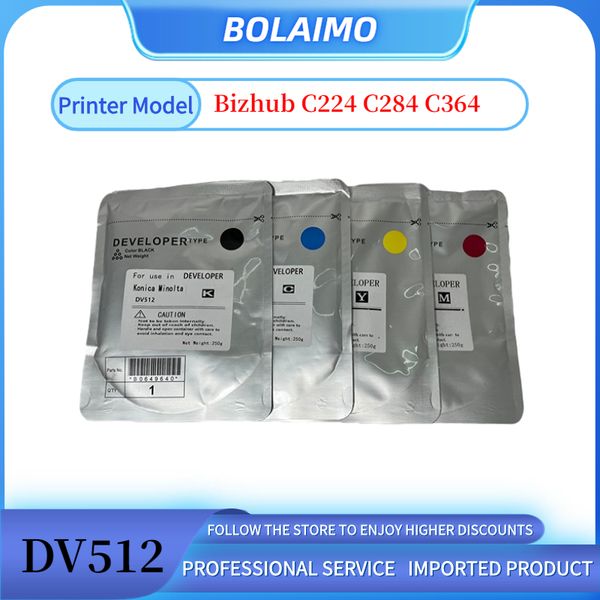 DV512 250G Bizhub C224 C284 C364 Desarrollador Copiador de color de polvo Compatible para Konica Minolta