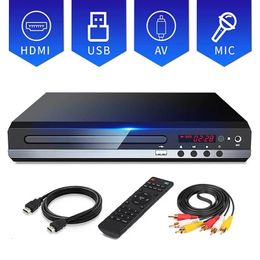 Lecteur DVD haute définition 1080P lecteur DVD domestique boîtier pour TV toutes régions lecteur de disques CD DVD gratuit sortie AV port micro intégré 240229