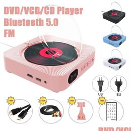 Lecteur Dvd Vcd Dvd Cd Mtifonctionnel O Bluetooth Ser Fm Radio Mural 35Mm Aux Jack Télécommande 230327 Drop Delivery Electro Dhqb0