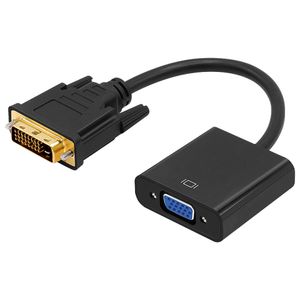 Adaptador DVI macho a VGA hembra Full HD 1080P DVI-D Conectores 24 + 1 25Pin a 15Pin Cable Converter para PC Monitor de computadora