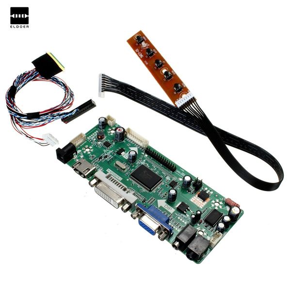 Placa controladora LCD de audio DVI VGA de envío gratuito para panel lcd B156XW02 1366X768 de 15.6 pulgadas