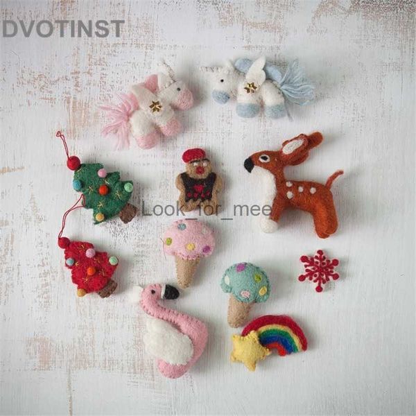 Dvotinst nouveau-né bébé photographie accessoires à la main Mini laine noël mignon animaux poupées père noël Studio tir Photo accessoires HKD230823