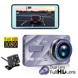 DVRS 1080p Car Hd Car DVR Car Black Box Dashcam Dashcam 2ch 4 pouces 170 ° large vue Angle Vision nocturne