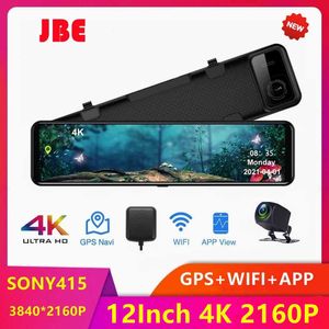 DVRS 12INCH 2160P WiFi IMX415 Car DVR Enregistreur vidéo 4K Dash Cam Rear View Miroir GPS Track Auto Registrar Night Vision 24h Parkhkd230701