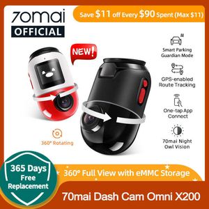 DVR's Dash Cam Omni 360° Full View Ingebouwde GPS ADAS 70mai Auto DVR X200 Camera 24H Parking Monitor eMMC Opslag AI MotionHKD230701