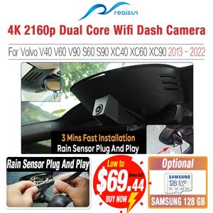 DVRs Realsun 4K 2160P Voiture DVR Dual Core Novatek 96670 Wifi Dash Caméra Enregistreur Vidéo Pour Volvo V40 V60 V90 S60 S90 XC40 XC60 XC90HKD230701