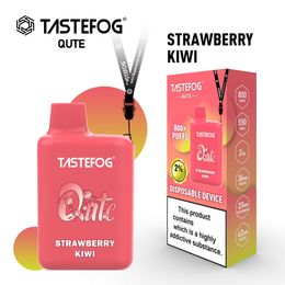 Chaud sur le marché européen Stylo Vape jetable Tastefog Qute 800 bouffées 2% 2ML Version TPD E-Cigarette avec 15 saveurs de fruits Lanière gratuite