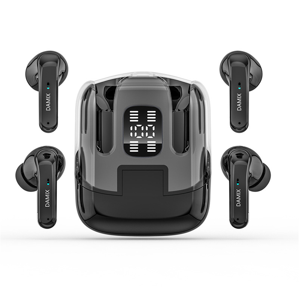 DX16 TWS Bluetooth 5.3 Headset Couple Modèle quatre pièces Deux paires Touchez Affichage numérique Sports sans fil Écouteurs d'écouteurs