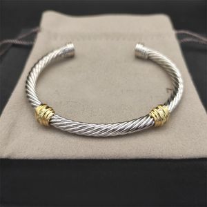 Dy Bangle Jewlery Designer for Women Luxury Sieraden Twisted Cable Armbanden Classic Man Bangle Designer Engagement Paar Bijoux de Luxe ZH154 E4