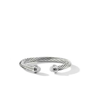 DY bracelet bracelets de câble de créateur bijoux de modeDY Cable Series Conception de tête de serpent à double tête avec corps de bague en argent pur diamant Mosang mm