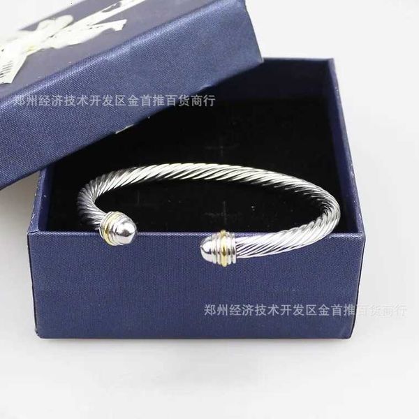 DY Bracelet Designer Bijoux Classiques Charme bijoux bracelet Dy Populaire Tissé Bracelet Tête Ronde Bracelet Ouvert Cadeau De Noël bijoux de luxe de qualité haut de gamme