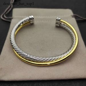 Dy Bracelet Designer Vintage kabelarmband Hoge kwaliteit 925 Zilveren Gouden Bracelet Cuff Bangle Jowery voor vrouwen Men 20 Opties Designer Sieraden 5/7mm Maat C79