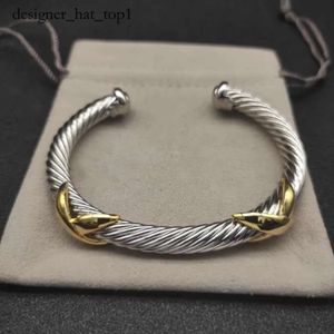 Dy Bracelet Designer Vintage kabelarmband Hoge kwaliteit 925 Zilveren Gouden Bracelet Cuff Bangle Jowery voor vrouwen Men 20 Opties Designer Sieraden 5/7mm Maat A5B