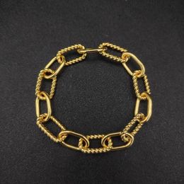 DY Cercle Lien Chaîne Charme Bracelet De Créateur Pour Femmes Chaînes Cubaines Diamants Mode Rétro Luxe Fête Anniversaire Bijoux Amour Cadeau Populaire En Europe Et En Amérique YY