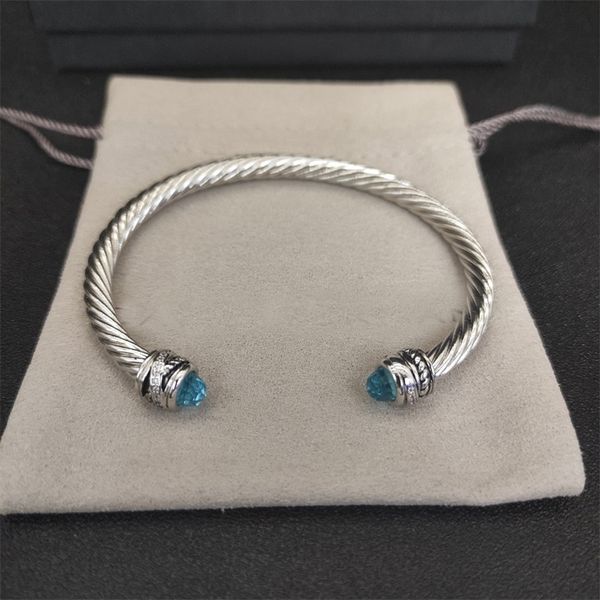 Dy diseñador brazalete joyería diseñador para mujeres chapado en plata pulseras para mujer brazaletes de lujo cadena de alambre día de San Valentín regalo de boda romántico zh155 E4