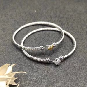 DY diseñador Pulseras nueva alta calidad moda clásica atemporal 3 mm amor nueva línea pulsera de oro plateado partido diario para mujeres hombres regalo