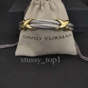 DY Designer David Yurma Bangle Yurma X 10 mm armband voor vrouwen DY Hoge kwaliteit Station Cable Cross Collection Vintage Etnische Loop Hoop Punk Sieraden Band Luxe 559