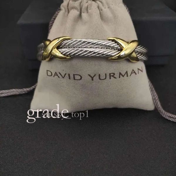 DY Designer David Yurma Bracelet Yurma X 10mm Bracelet pour femmes DY Haute Qualité Station Câble Cross Collection Vintage Ethnique Boucle Hoop Punk Bijoux Bande De Luxe 324
