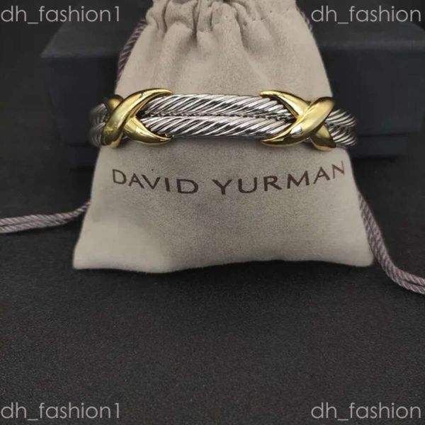 DY Designer David Yurma Bracelet Yurma X 10mm Bracelet pour femmes DY Haute Qualité Station Câble Cross Collection Vintage Ethnique Boucle Hoop Punk Bijoux Bande De Luxe 893