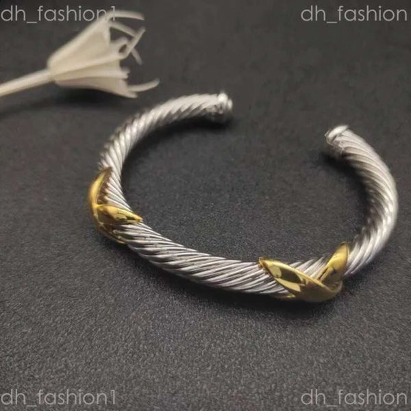 DY Designer David Yurma Bracelet Yurma X 10mm Bracelet pour femmes DY Haute Qualité Station Câble Croix Collection Vintage Ethnique Boucle Hoop Punk Bijoux Bande De Luxe 385