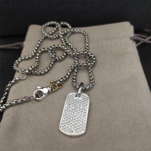 Dy designer ketting hart sieraden verguld zilver gouden kettingen vrouwen ketting brief hanger diamant mannen sieraden charme ketting klassieke vader cadeau zh139 G4