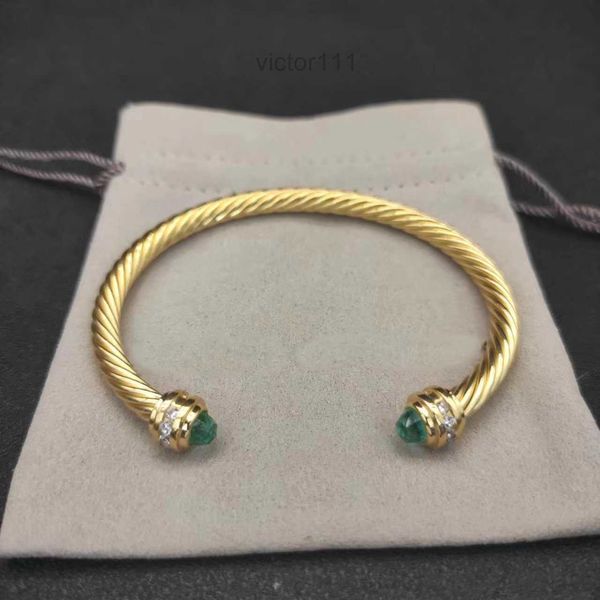 DY pulsera de diamantes pulseras de cable DY pulsera joyería de lujo para mujeres hombres plata oro cabeza de perla X brazalete en forma de pulsera joyas de moda para navidad gi