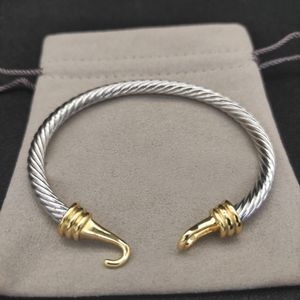 DY pulsera de diseñador de alta calidad para mujer cable trenzado joyería brazalete ajustable hebilla clásica pulsera de lujo regalo de fiesta para padre zh152 B4